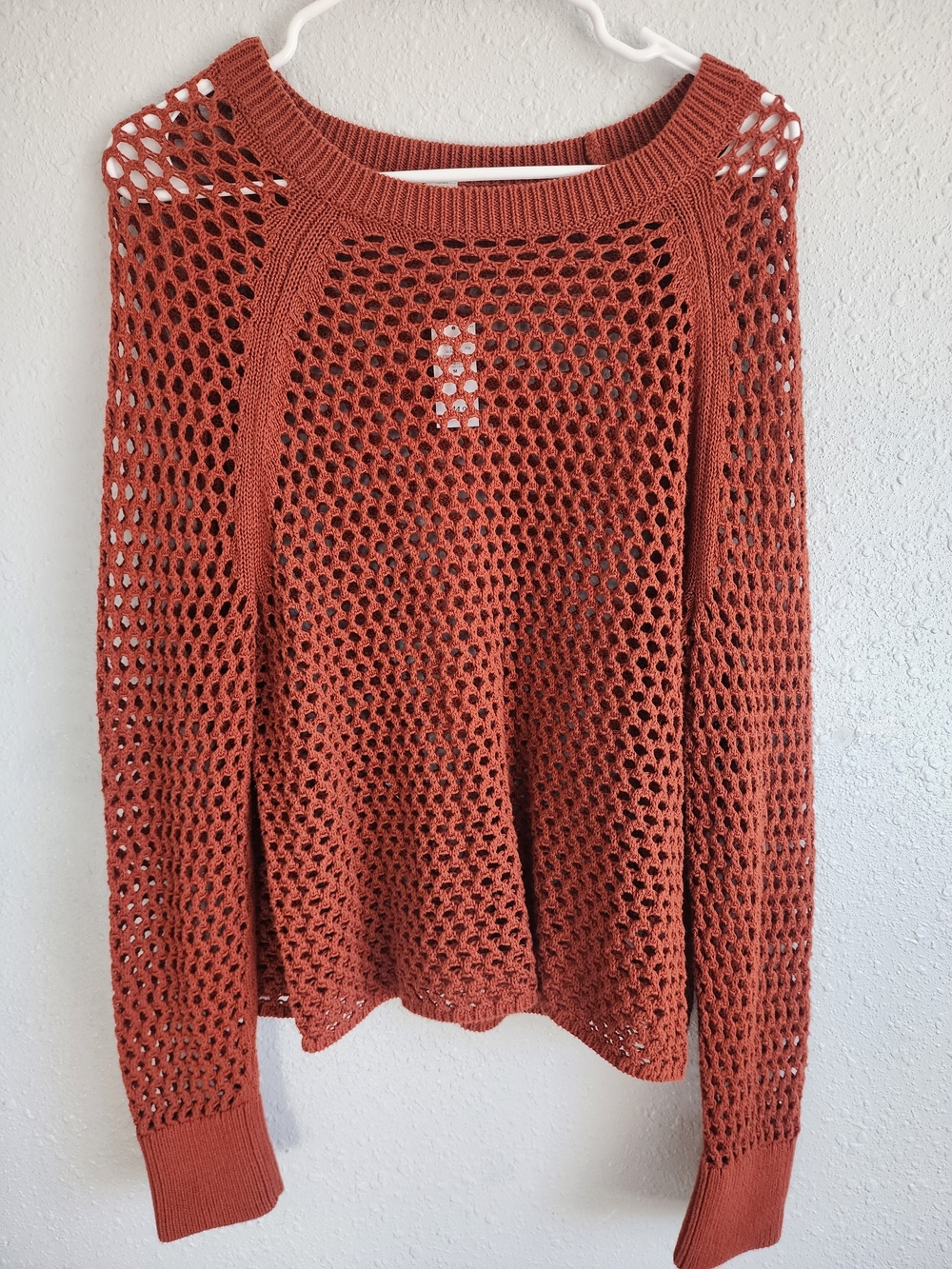 Old Navy Open-Knit Scoop Neck Sweater - Rust